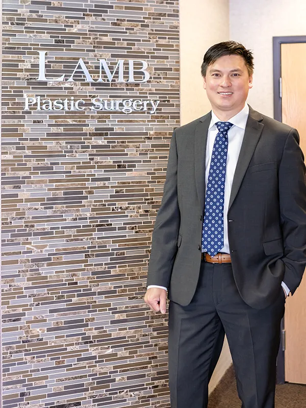 Patrick Lamb by sign at Lamb Plastic Surgery